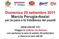 In pullmann da Saluzzo alla Marcia della Pace Perugia-Assisi il 25 settembre 2011